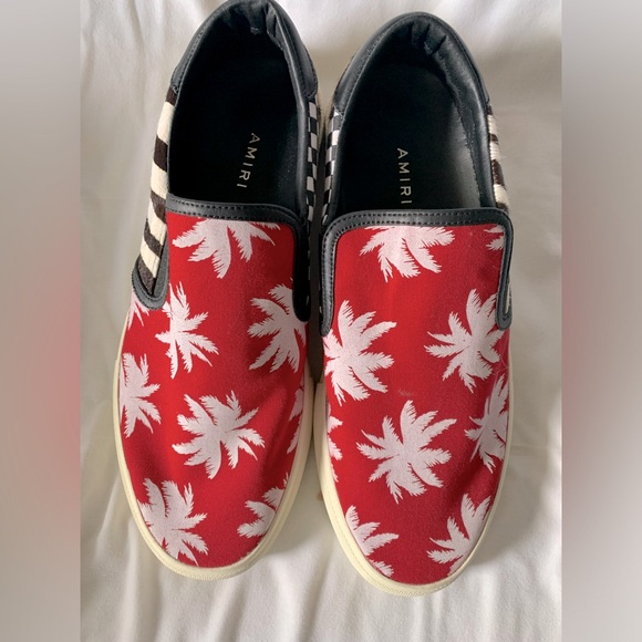 AMIRI Slip On Palm Patchwork Sneakers - Picture 1 of 7